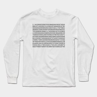 Pi Number Pattern Long Sleeve T-Shirt